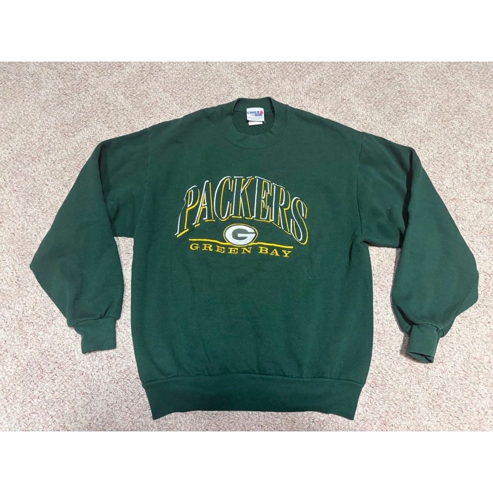 Vintage Chalk Line Green Bay Packers Sweatshirt Mens Medium Green USA Made